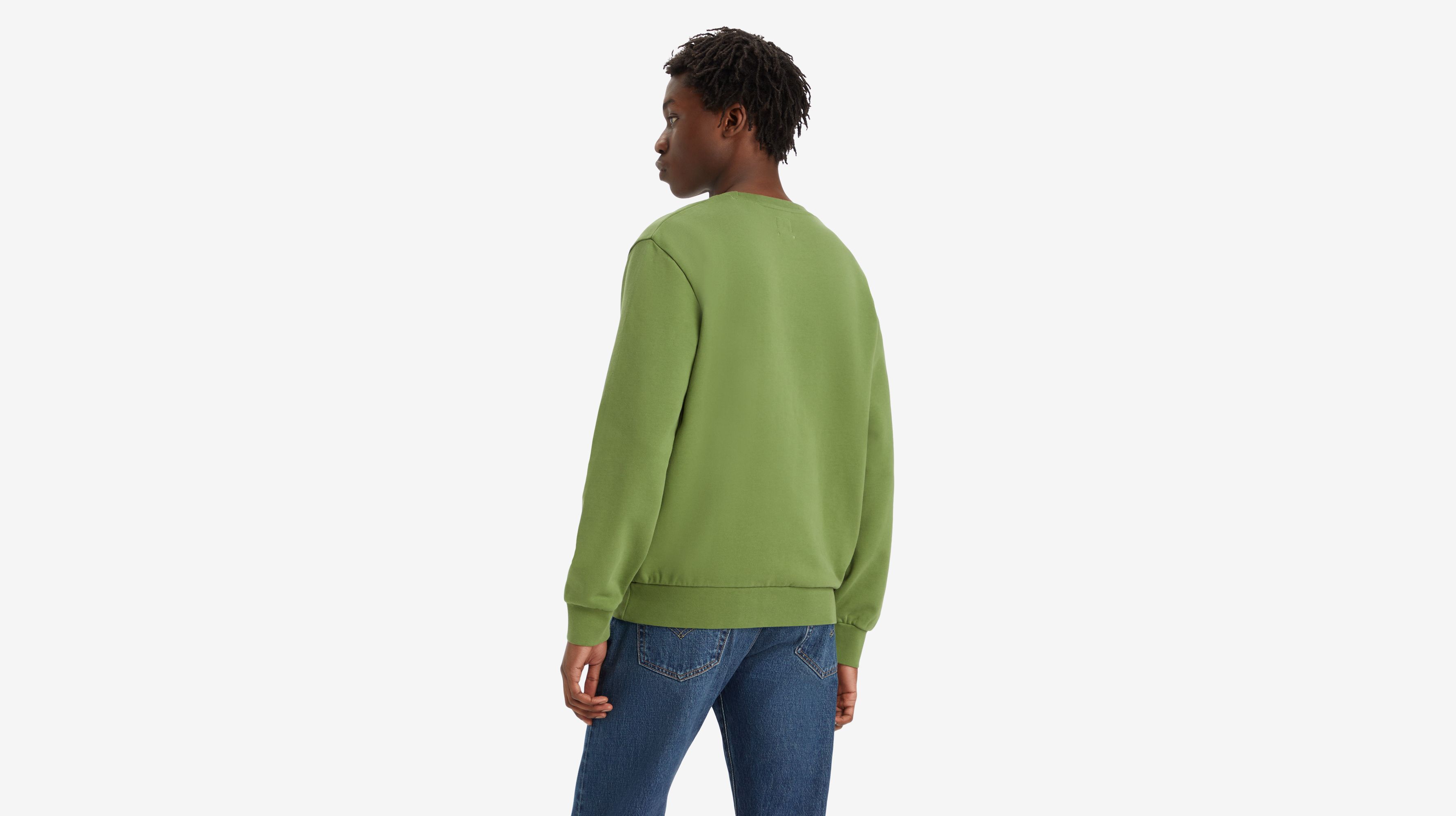 Sweat-shirt col rond graphique Standard - Batwing Crew Dill - Vert