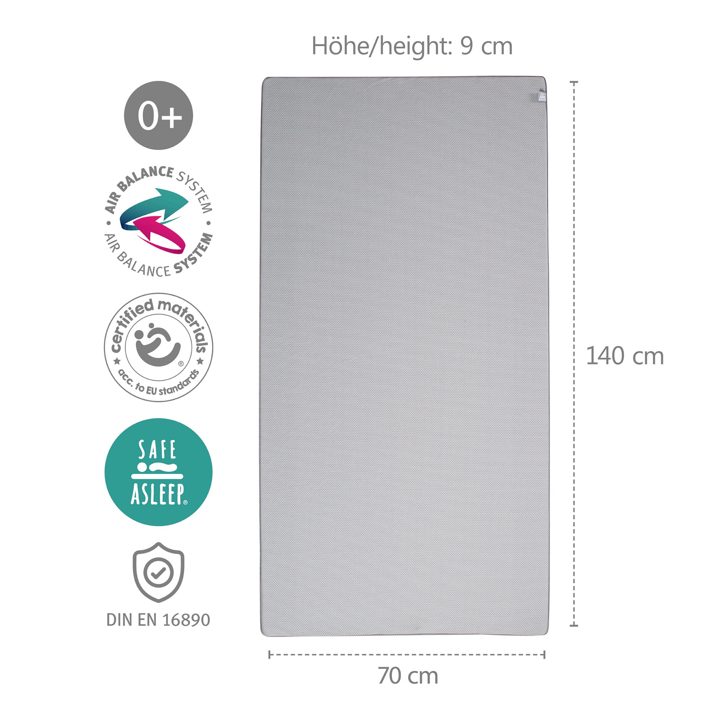 roba Babybettmatratze Air Balance PREMIUMMESH, 70x140 cm safe asleep®