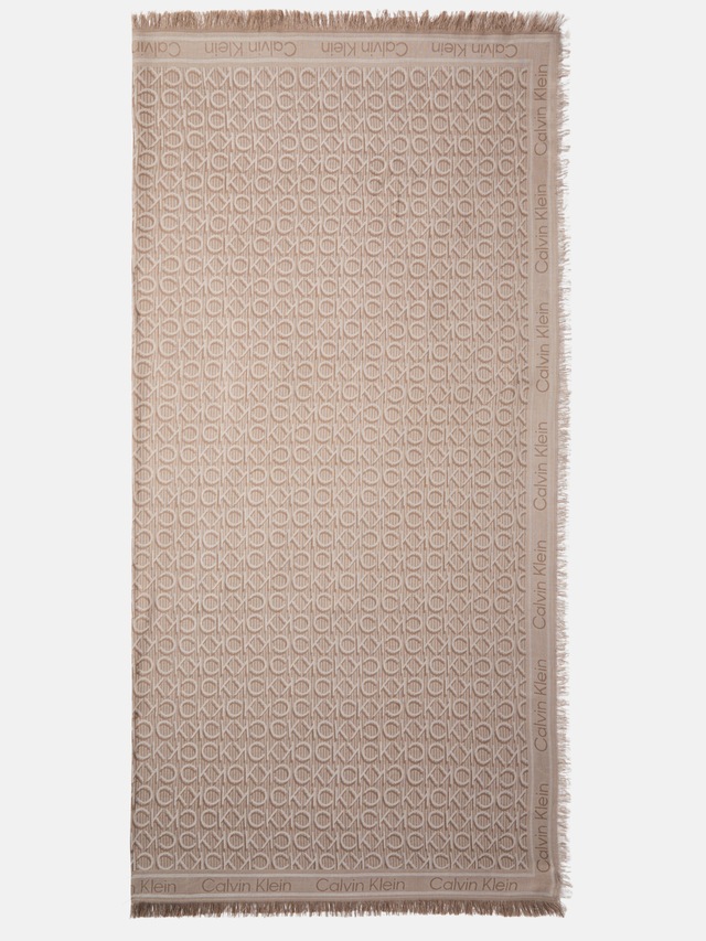 Calvin Klein Modeschal »Monogram Jaquard Schal« Mit Markenlogoprint