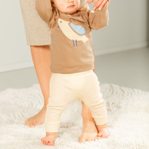 DAY Broekje Rib - Cream - Mt. 74/80