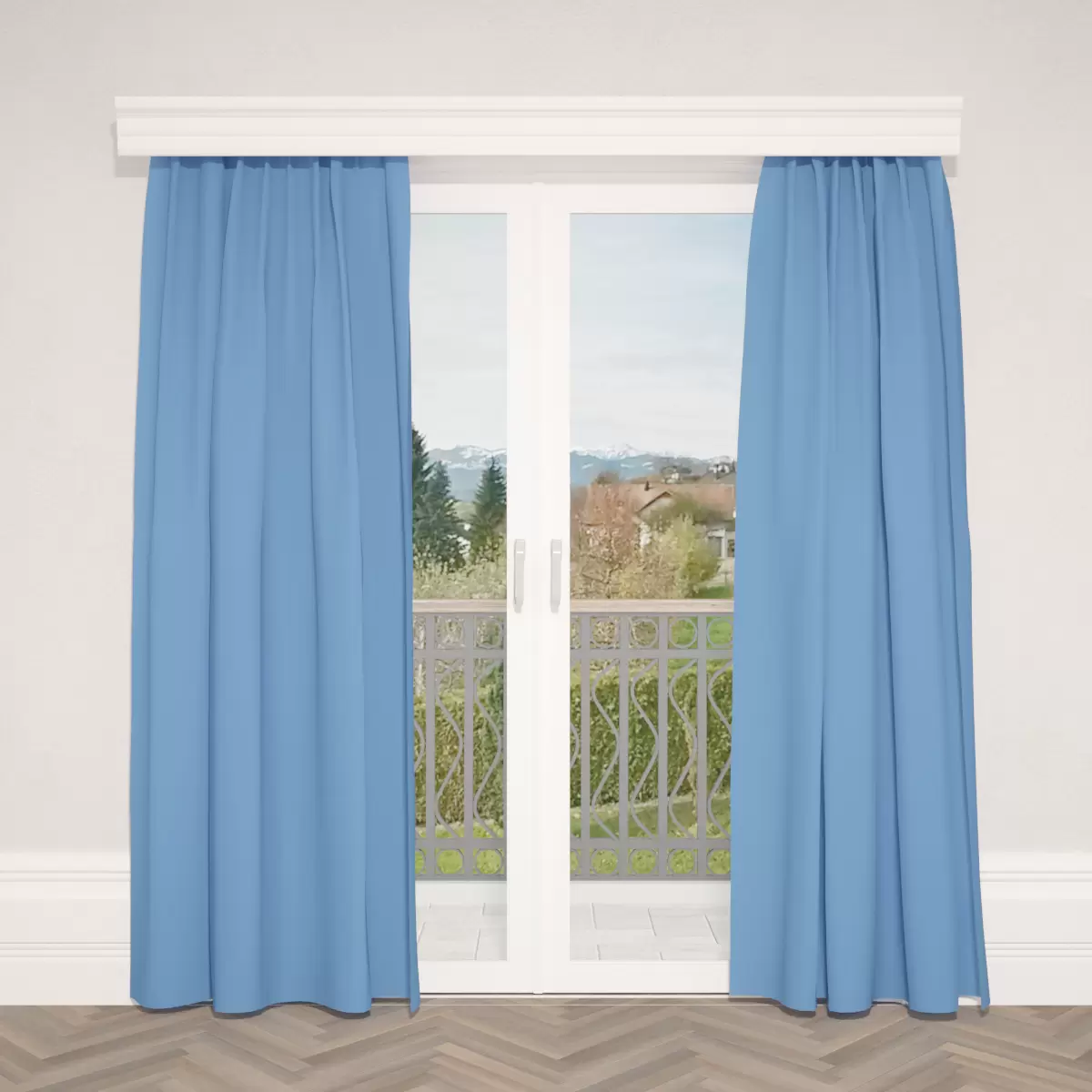 Verdunkelungsvorhang Satin Blau