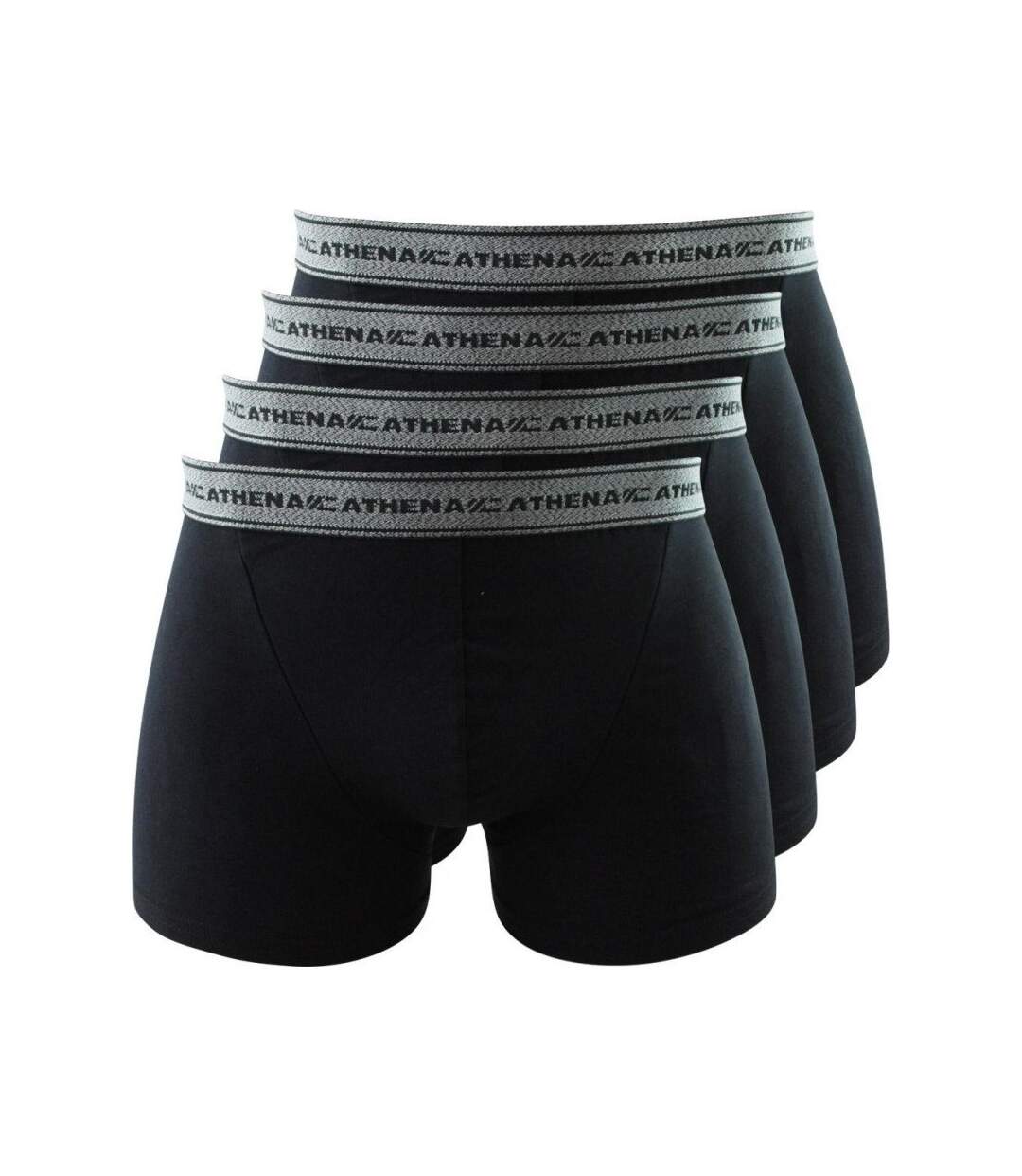 ATHENA Lot de 4 Boxers Homme Coton BASIC2 Noir