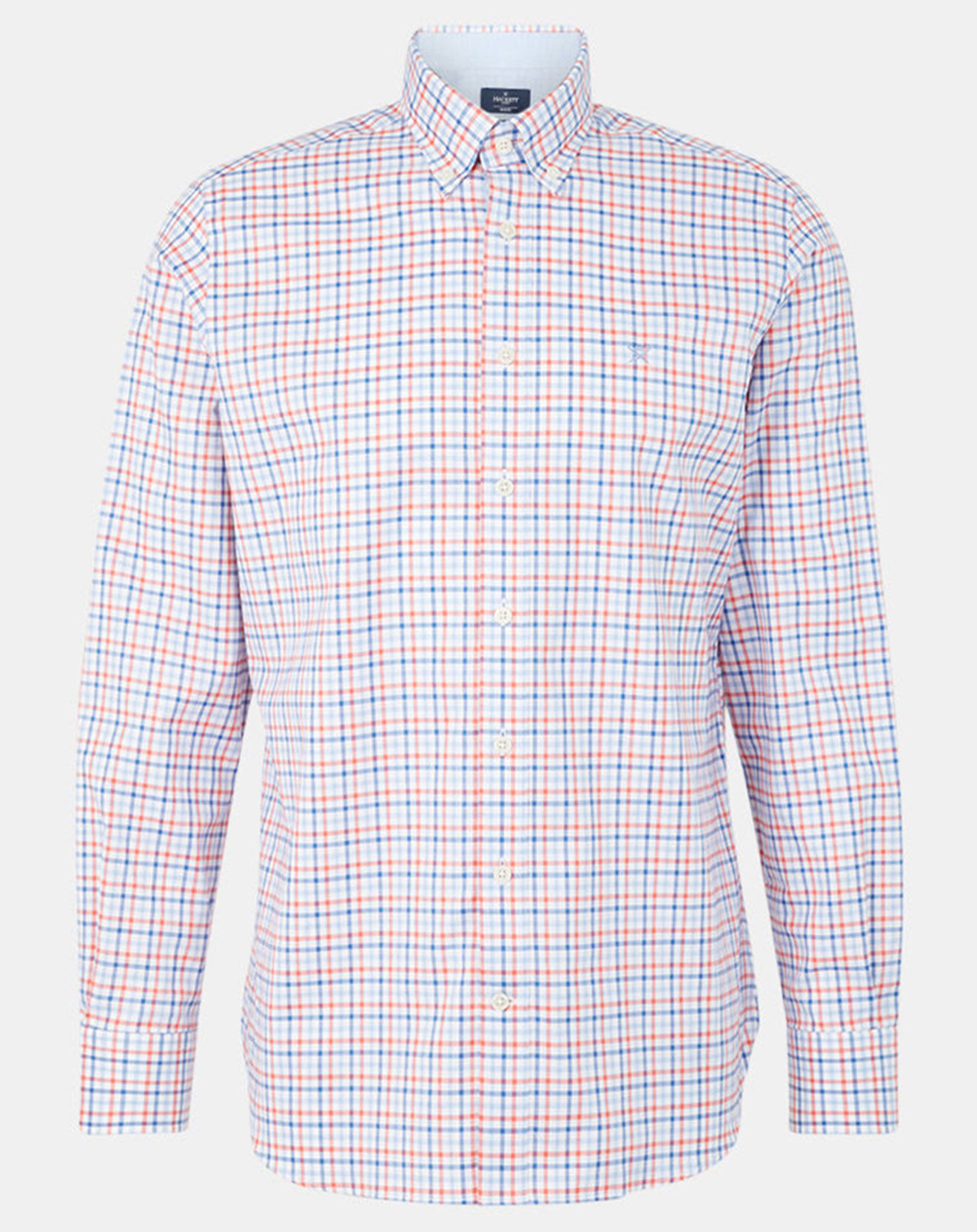 Hackett London Chemise Regular Fit à carreaux corail