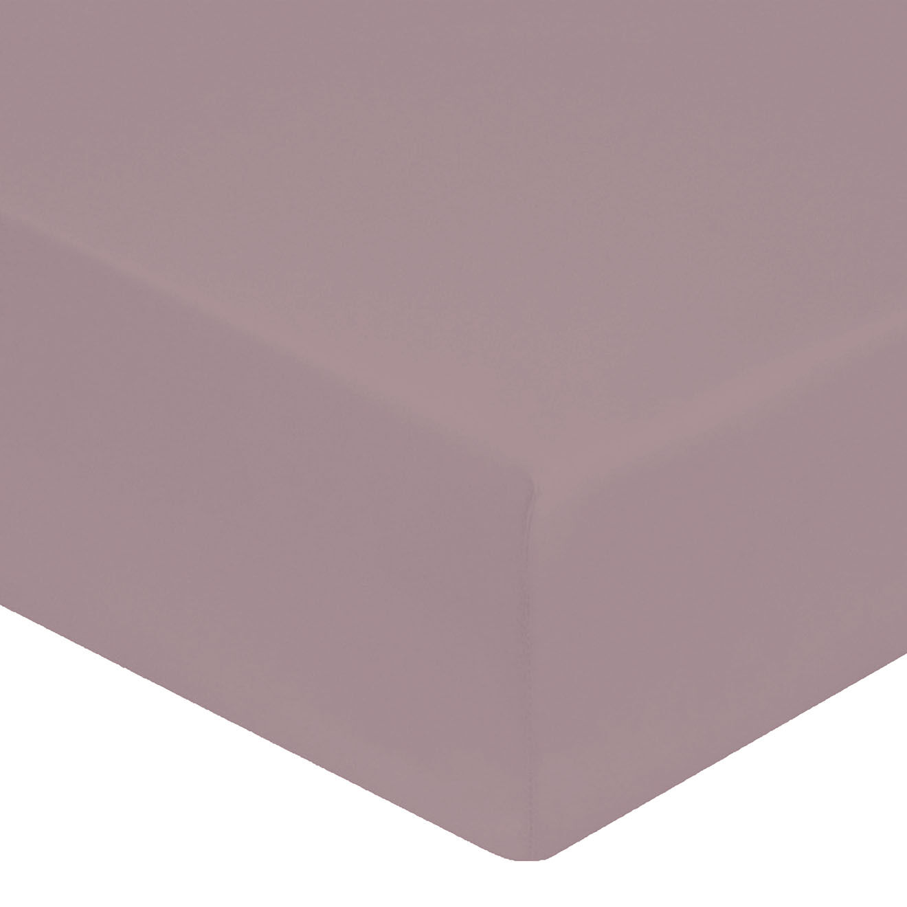 United by PDC Drap housse 100% Satin de coton bonnet 30 cm violet ice
