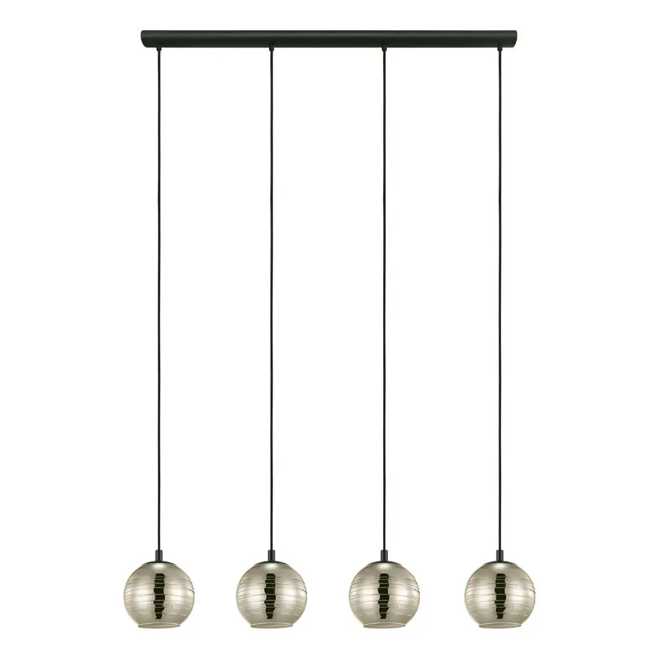EGLO Lemorieta Hanglamp - E27 - 111 cm - Zwart/Goud