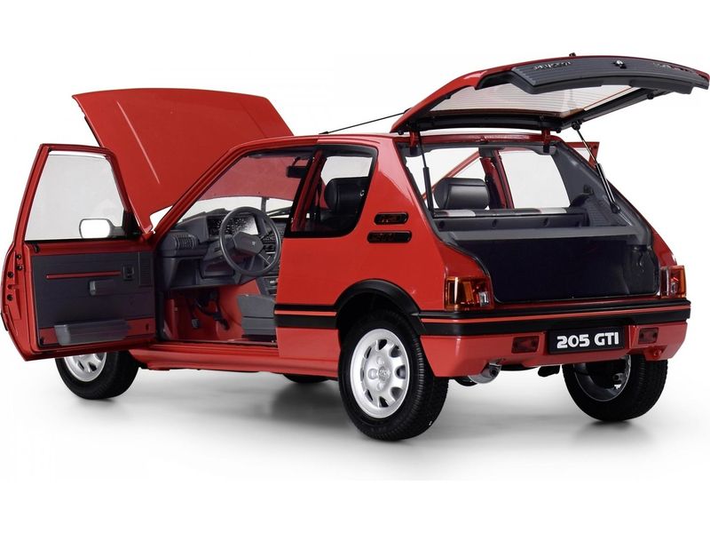 IXO Models Bausatz Peugeot 205 GTI, Rot 1:8 Modellbausatz im Massstab 1:8