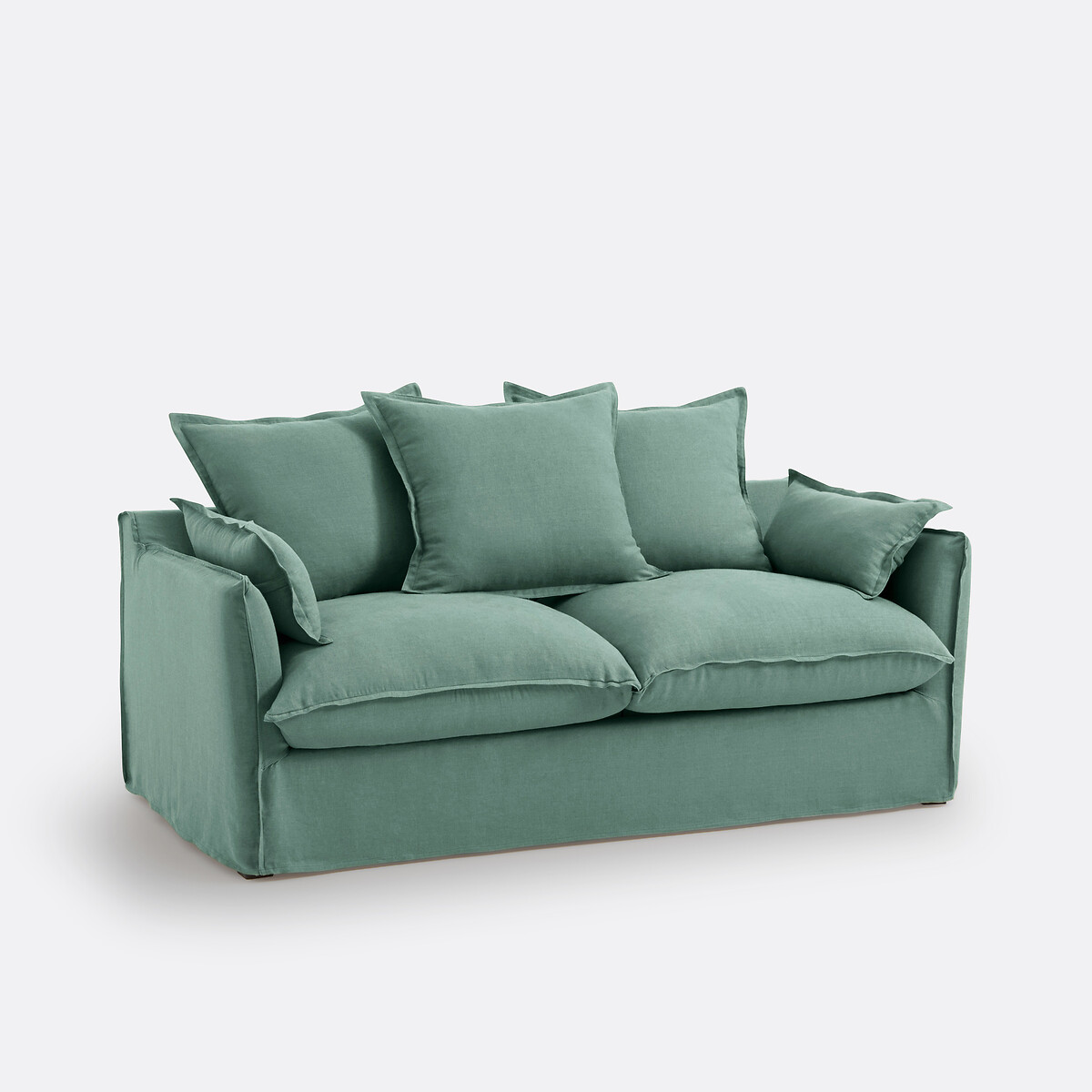LA REDOUTE INTERIEURS<br>Slaapbank H14 cm, gekreukt linnen, Odna