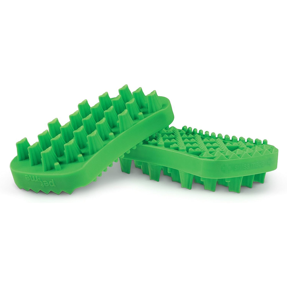 Brosse petits chiens et chats à poil longs verte