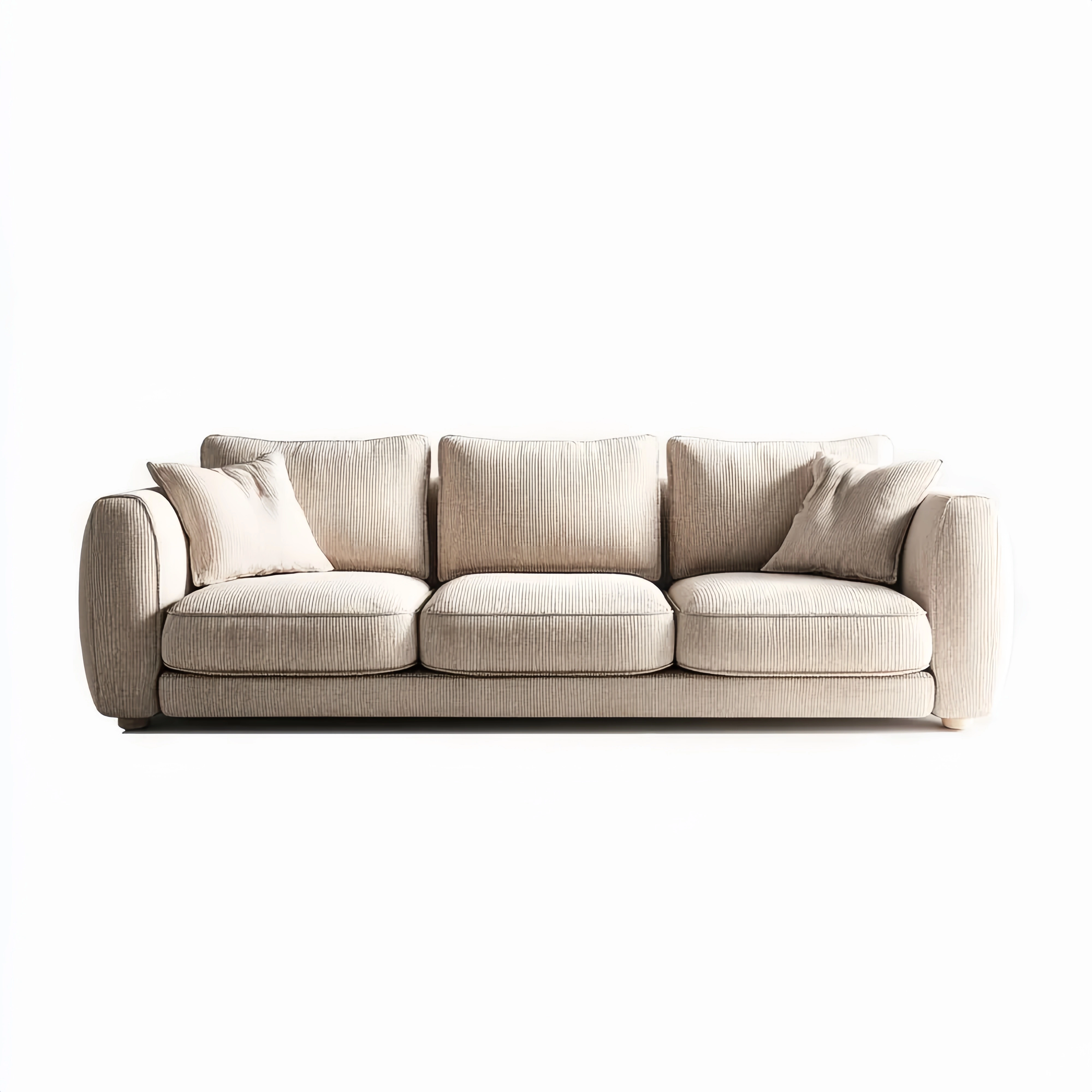 3-Sitzer-Sofa 210x95x85 cm Stoffbezug – Beige – Modernes Design