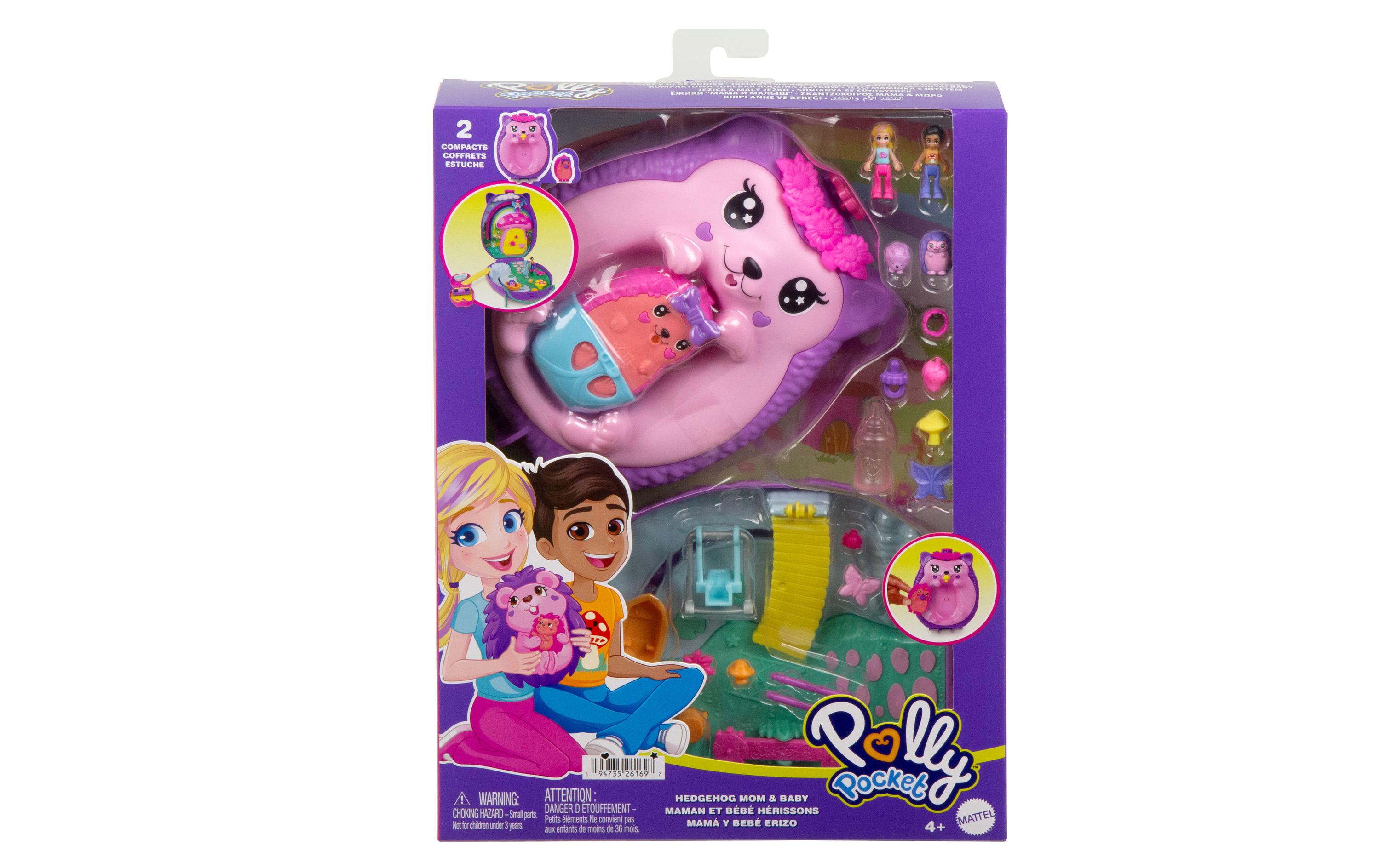 Spielset Igel-Mama & Baby SchatulleHandtaschen-Spielset mit 2 Puppen & 16 Accessoires inklusive Haustieren