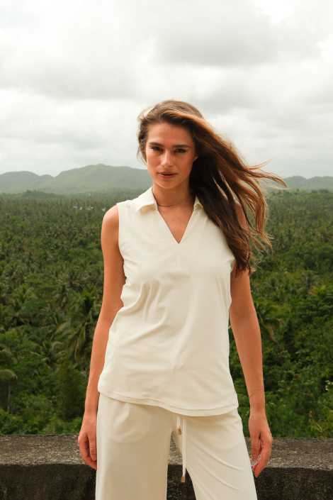 Kimara ecru dames top