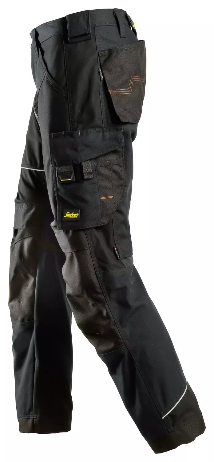 Snickers 6314 Werkbroek Ruffwork Canvas  - Zwart - Maat 056