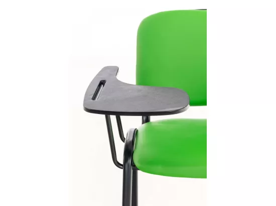 Chaise de salle à manger - Similicuir & Métal noir mat - Vert - Ken mit Klapptisch