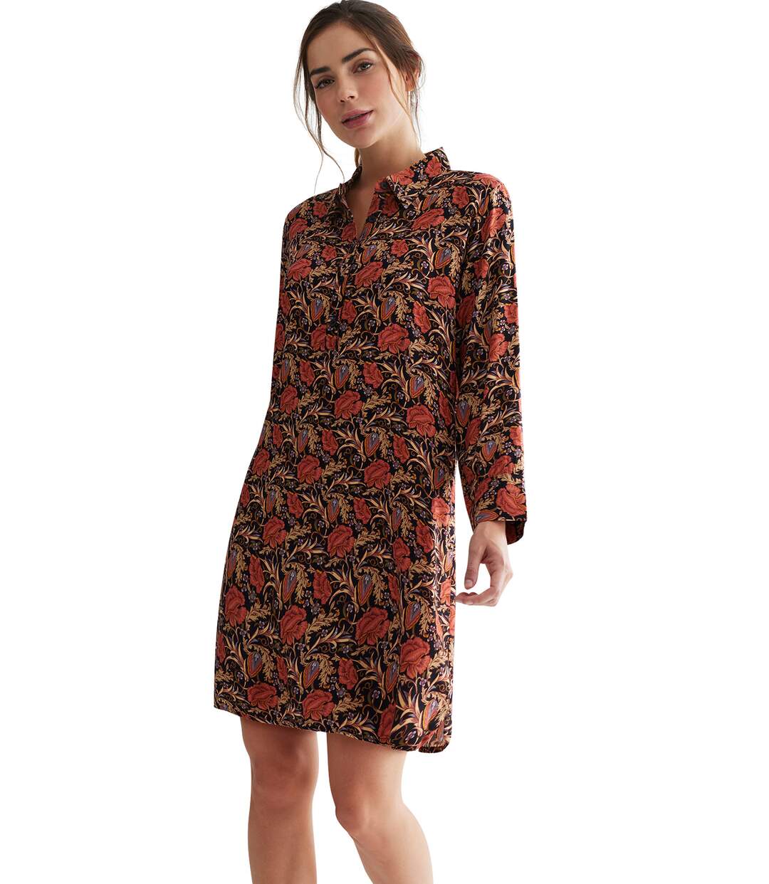 Chemise de nuit manches longues Flores Selmark