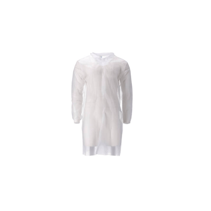 100stuks Bezoekersjassen Non Woven PP Drukknopen medium Wit M (6151800797721)