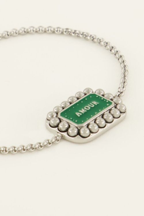 Bold Spirit armband groene amour bedel