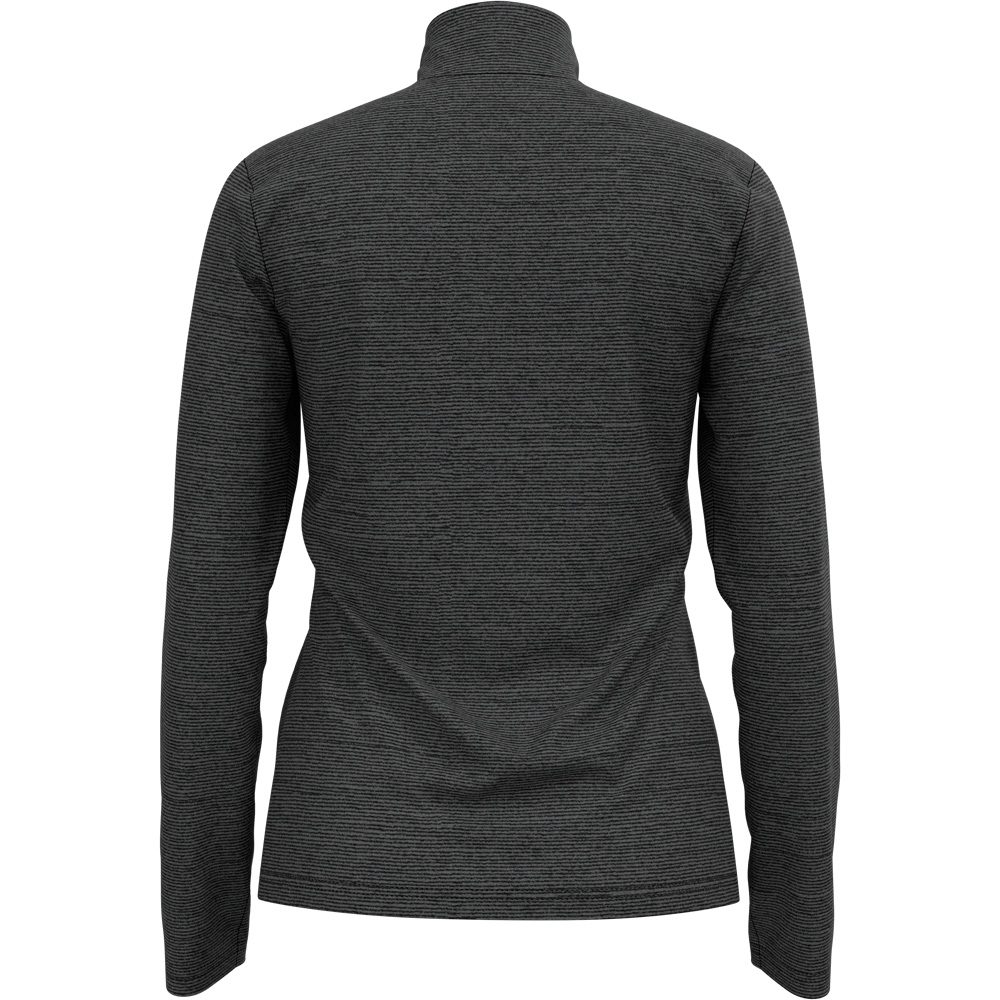 Odlo Roy 1/2 Zip Midlayer Damen shale grey black stripes