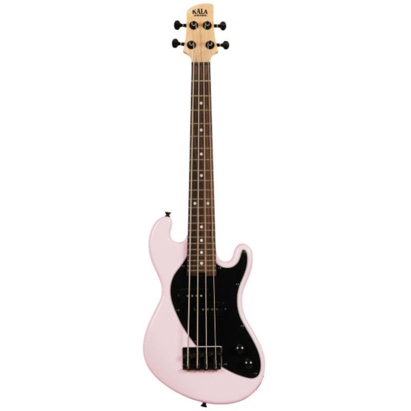 Kala Solid Body 4-String Fretted U-Bass Pale Pink elektrische basgitaar met gigbag