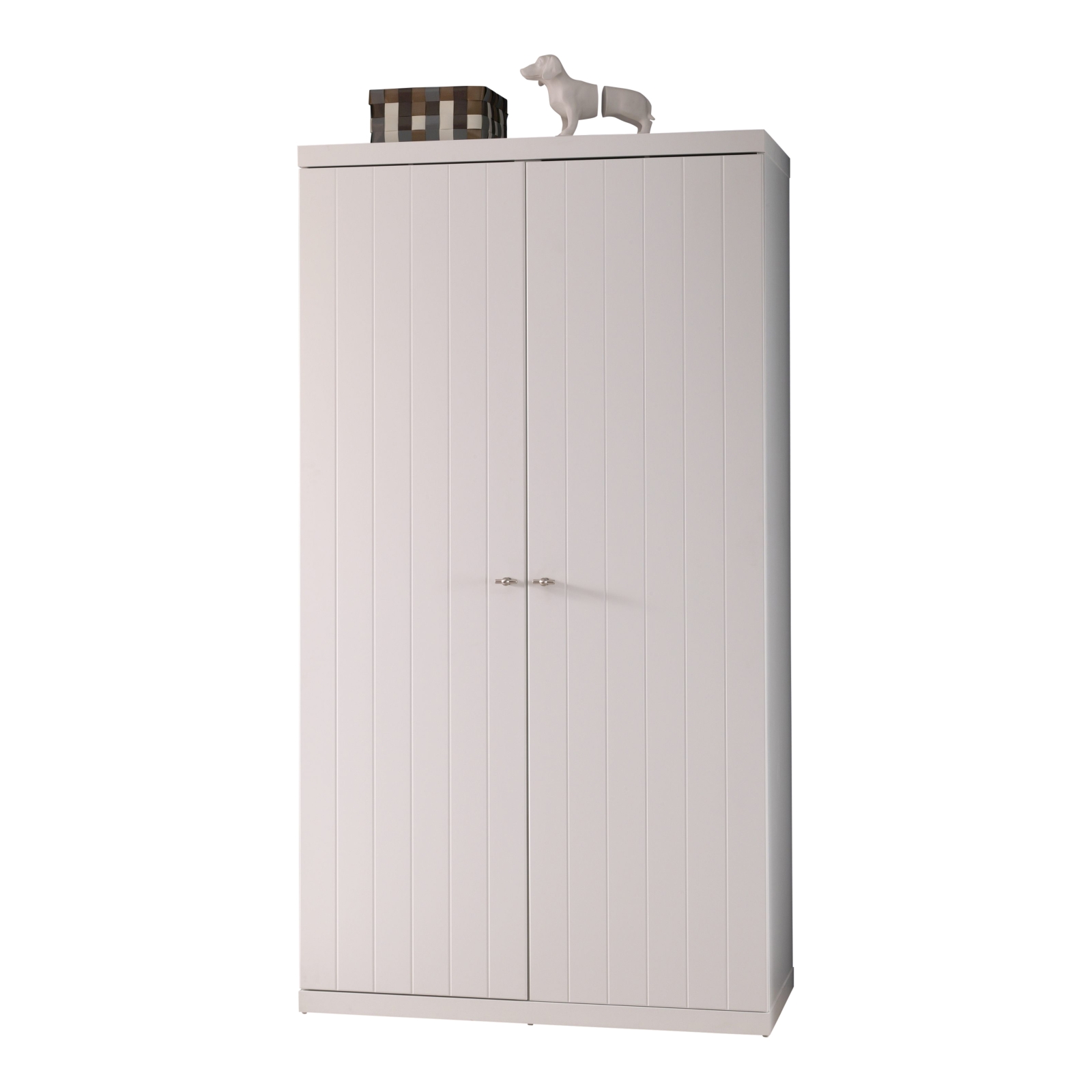 Kleiderschrank ROBIN - weiß - Wäscheeinteilung