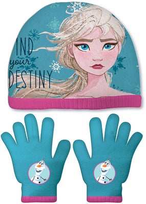 Disney Frozen Lue og Votter, Lyseblå