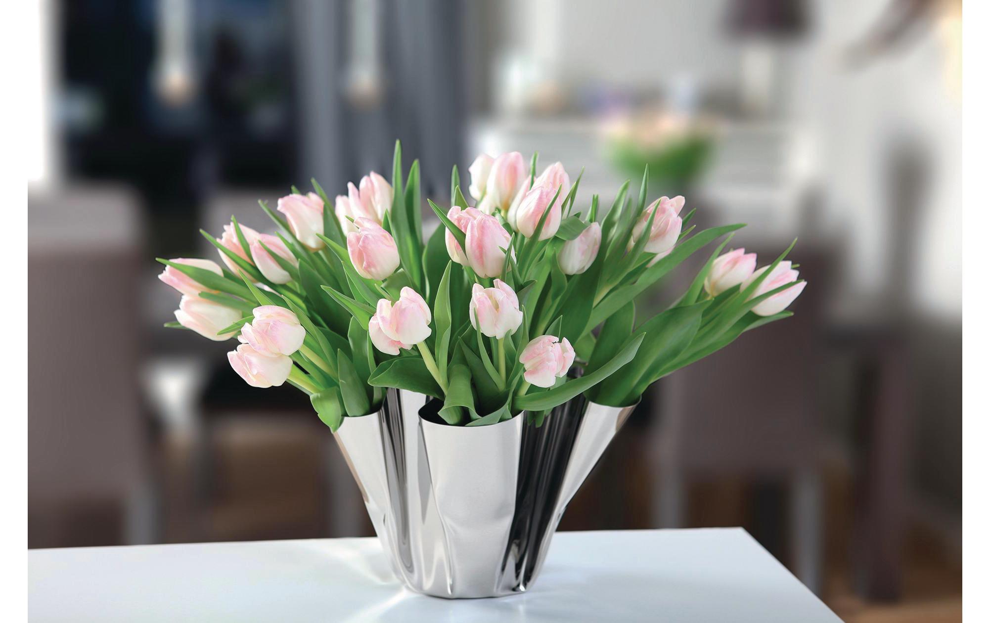 Vase Margeaux SilberVase aus Edelstahl, Silber