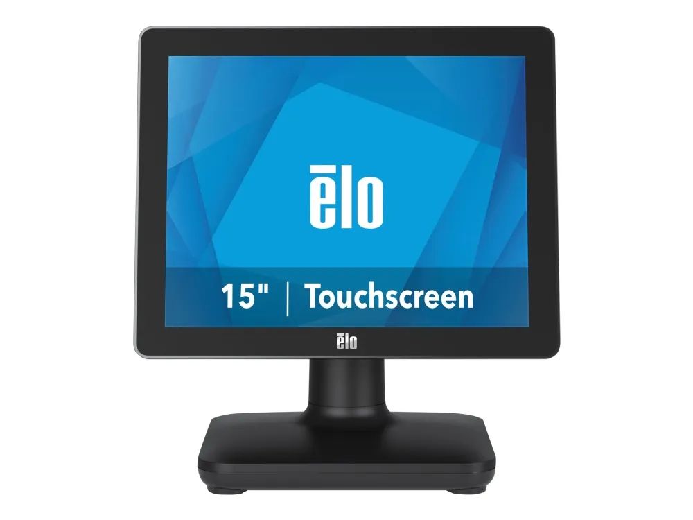 EloPOS System i3 - Med I/O Hub Stand - alt-i-én 1 x Core i3 8100T - RAM 4 GB - SSD 128 GB - UHD Graphics 630 - Gigabit Ethernet - Win 10 IoT Enterprise LTSB 64-bit - skærm: LED 15