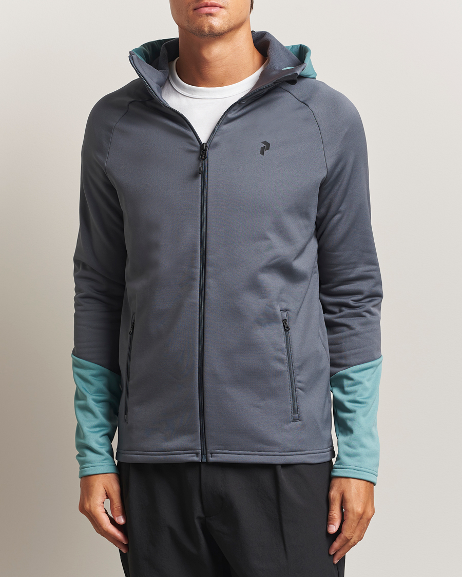 Peak Performance Rider Full Zip Hoodie Mountain Mist/Deluded Vision