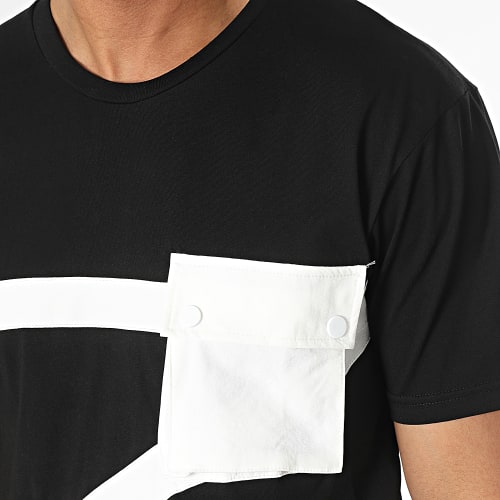 Tee Shirt Poche Noir Gris