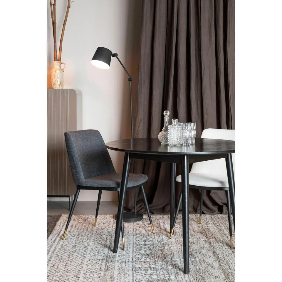Housecraft Fabio Eettafel Rond Hout 100 cm Zwart