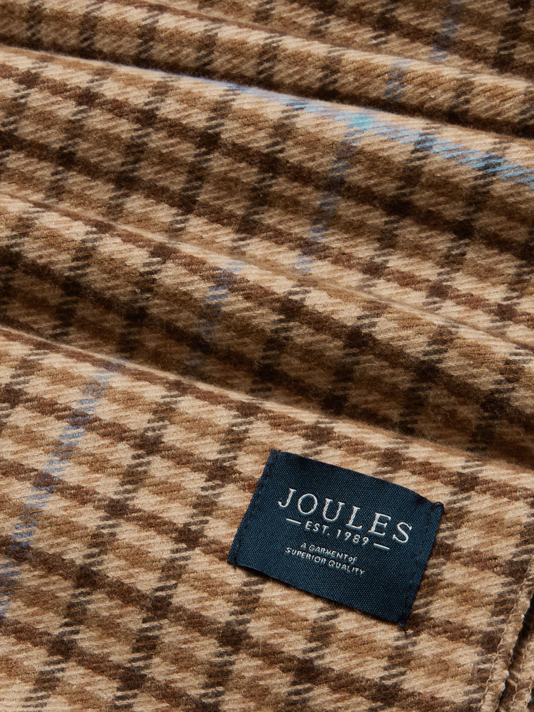 Bruin geruit - Joules Langtree Large Scarf