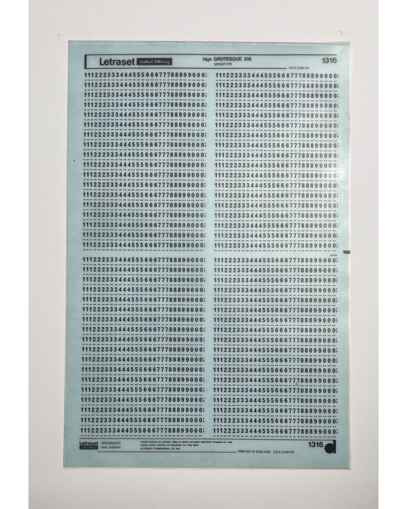 letraset-1316- GROTESQUE 216 - 14pt