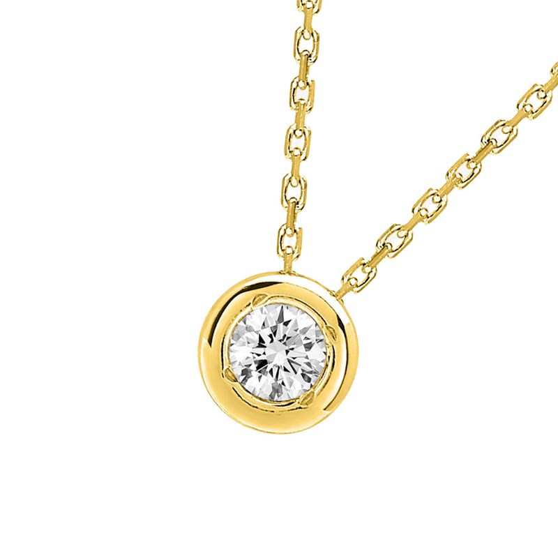 Collier Femme - Or 18 Carats - Diamant 0,14 Carats - Longueur : 42 cm