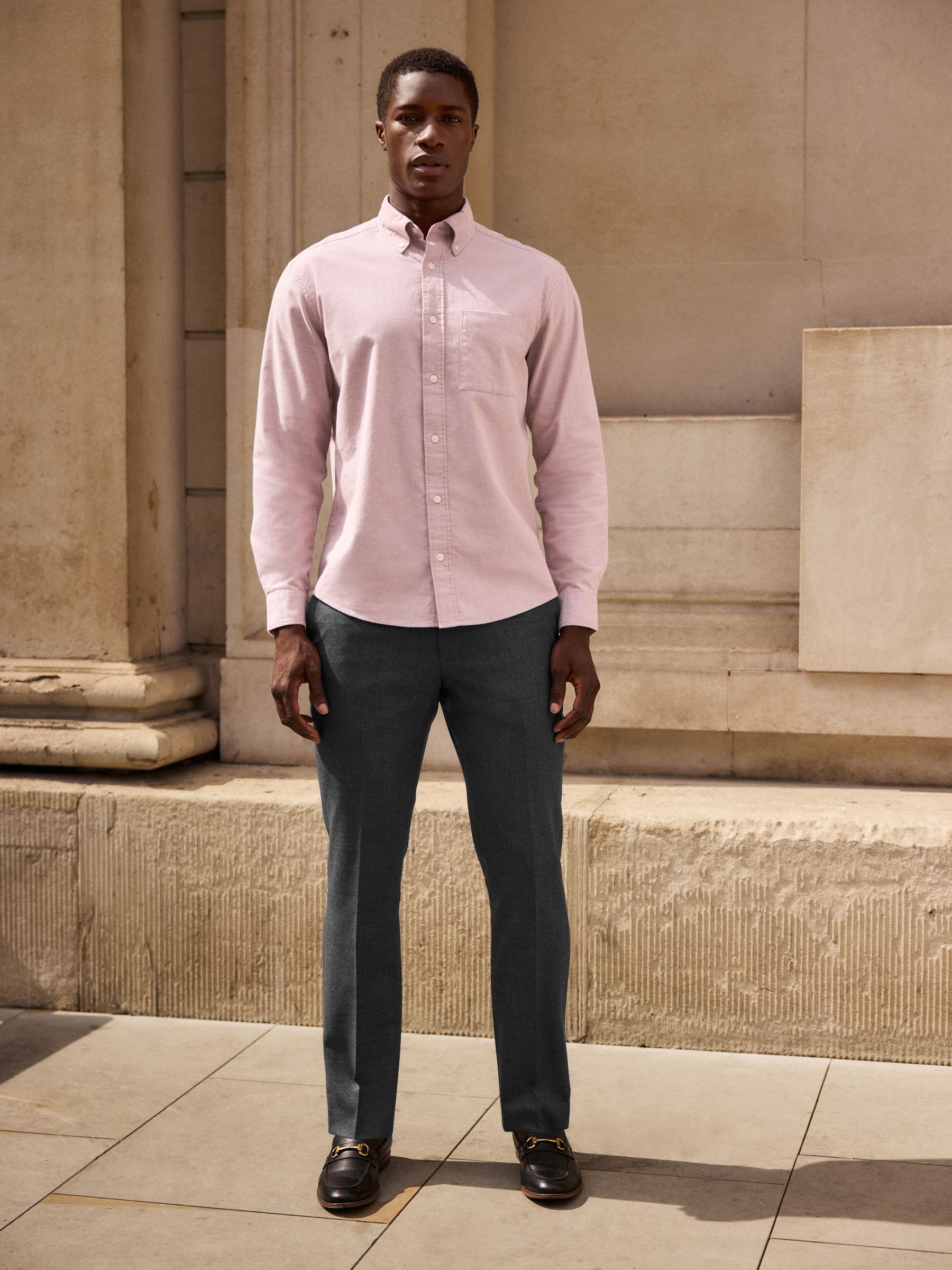 Roze - Soft Touch Oxford Long Sleeve Shirt