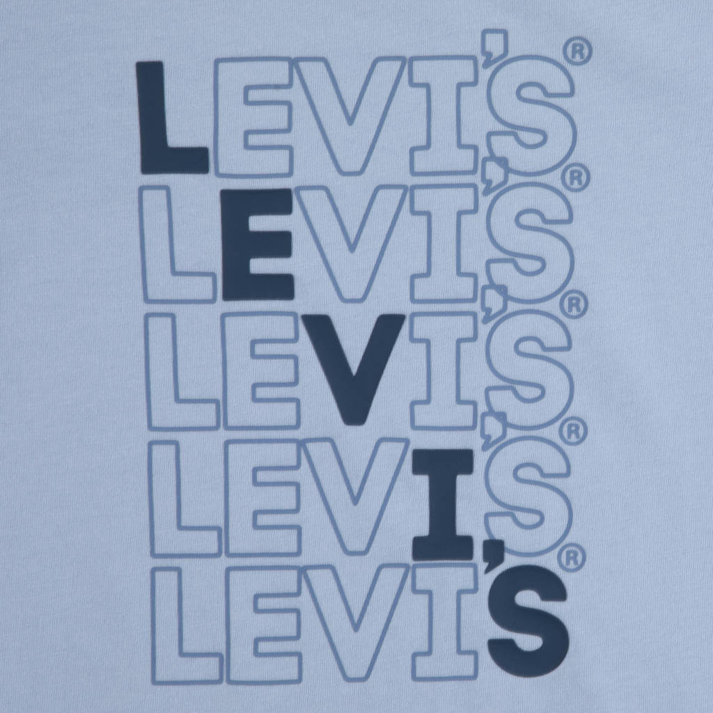 Levi's T-shirt met logo zachtblauw