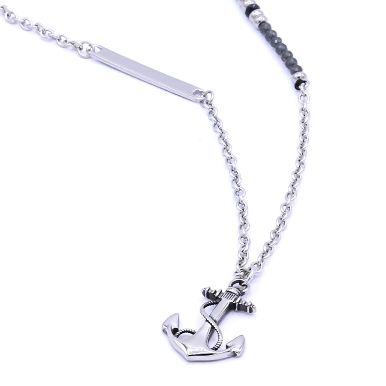 Rockstone Collier en Acier & Hematite
