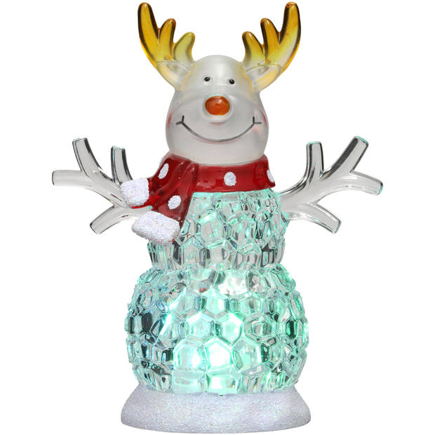 Kerstfiguur met kleur LED 11cm 4 assorti