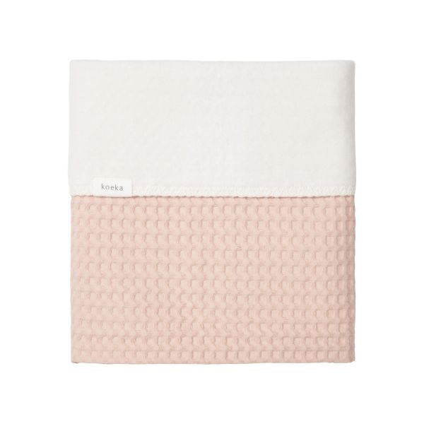 Koeka Amsterdam Wafel Wiegdeken - Cotton Fleece - Rosa Salt