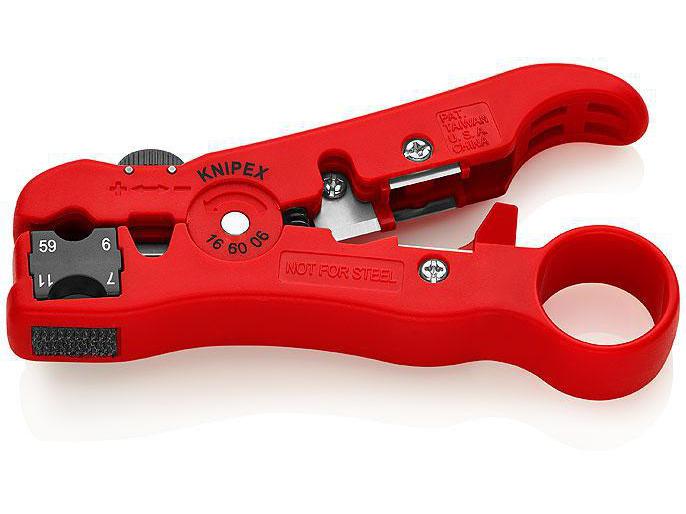 Knipex Abisolierer 125 mm Abisolierwerkzeug für Koaxial- und Datenkabel