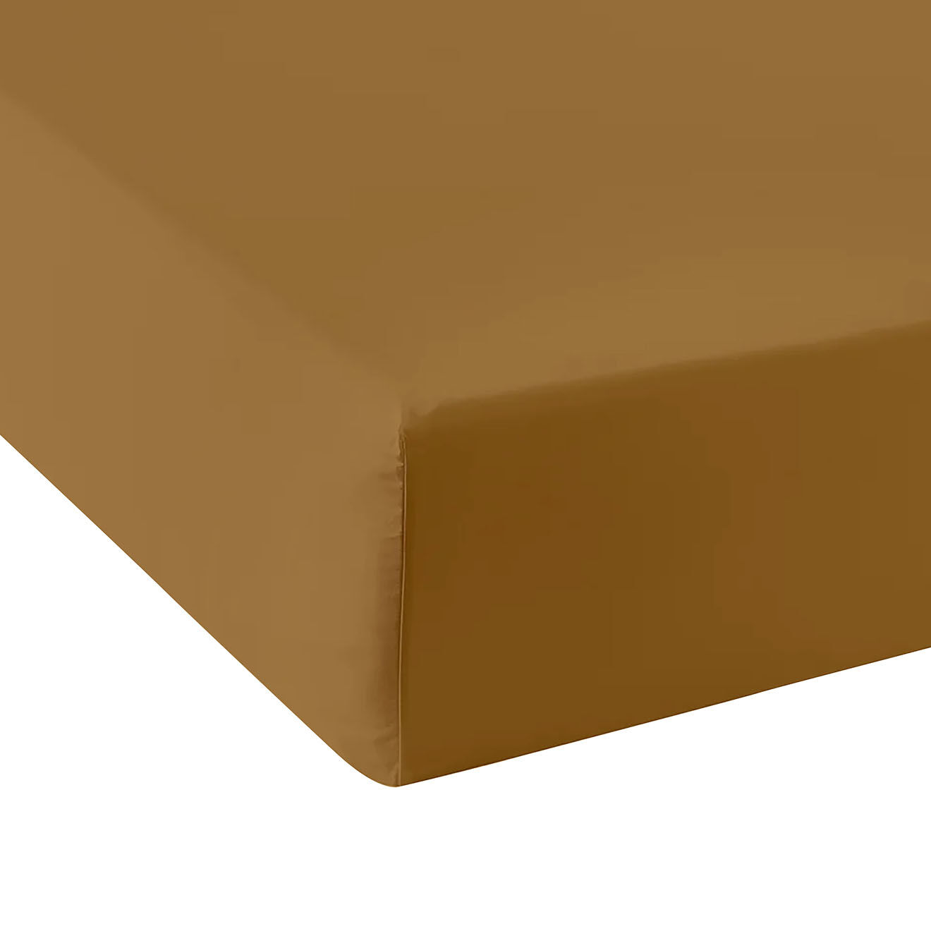 United by PDC Drap housse en satin de coton bonnet 40 cm bronze