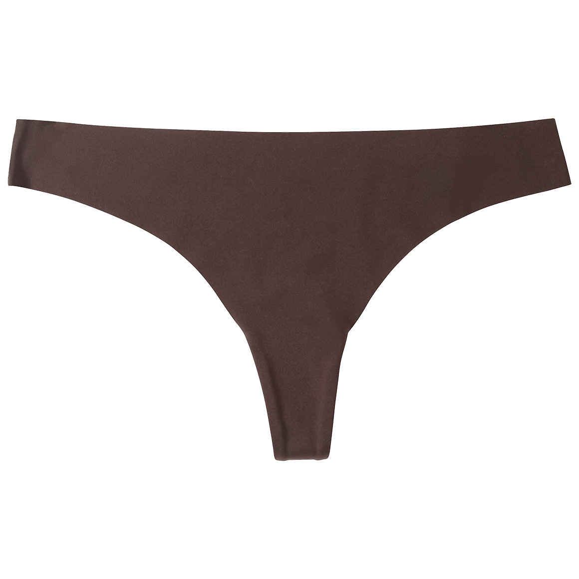 Gina Benotti Damen Seamless-String im Basic-Look dunkelbraun