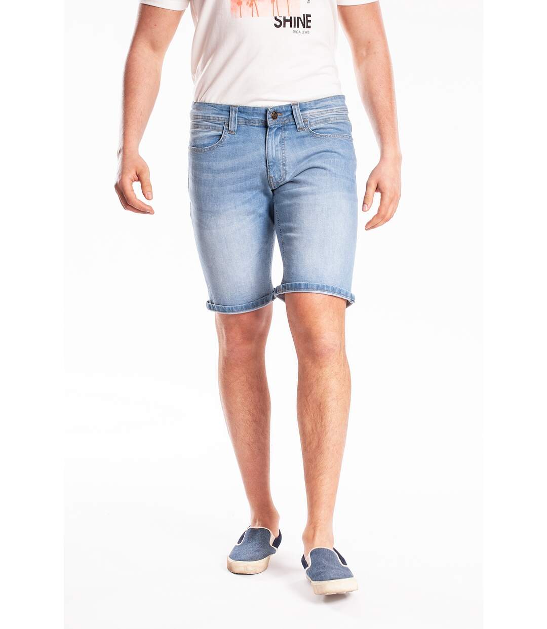 Bermuda 5 poches stretch Fibreflex® VALDER DENIM
