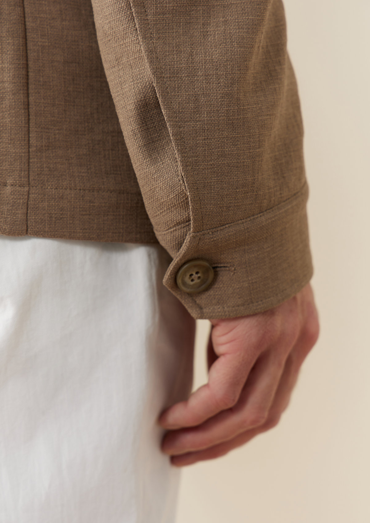Veste saharienne Kurma en polyester recyclé uni taupe