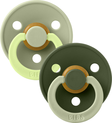 BIBS Studio Colour Fusion Smokk 2-Pakk Str 1, Sage Hunter Green mix