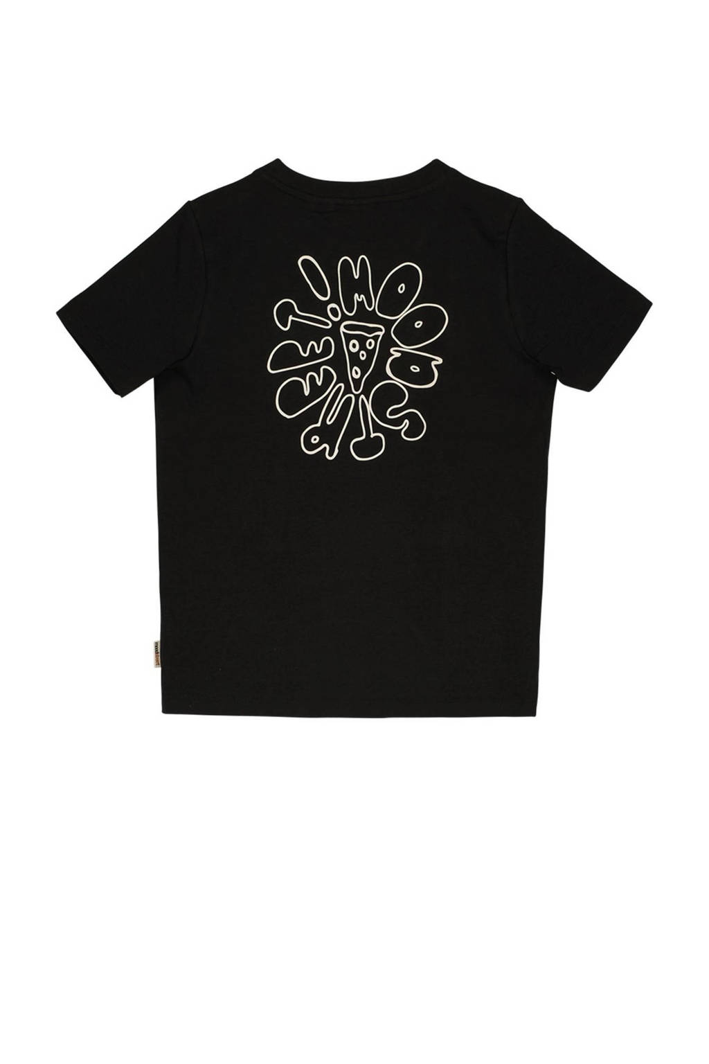 Moodstreet T-shirt met backprint zwart