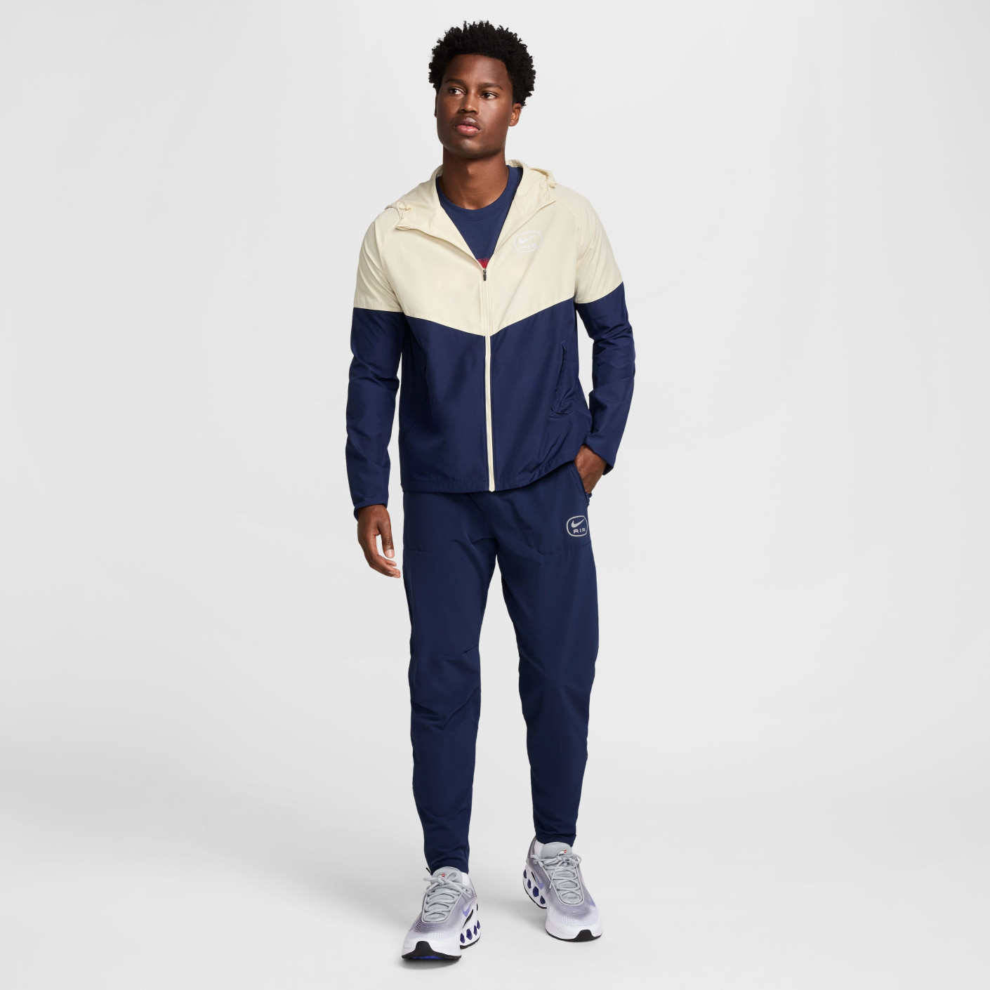 Nike Sportswear Air Trainingsbroek Donkerblauw Rood Zilver