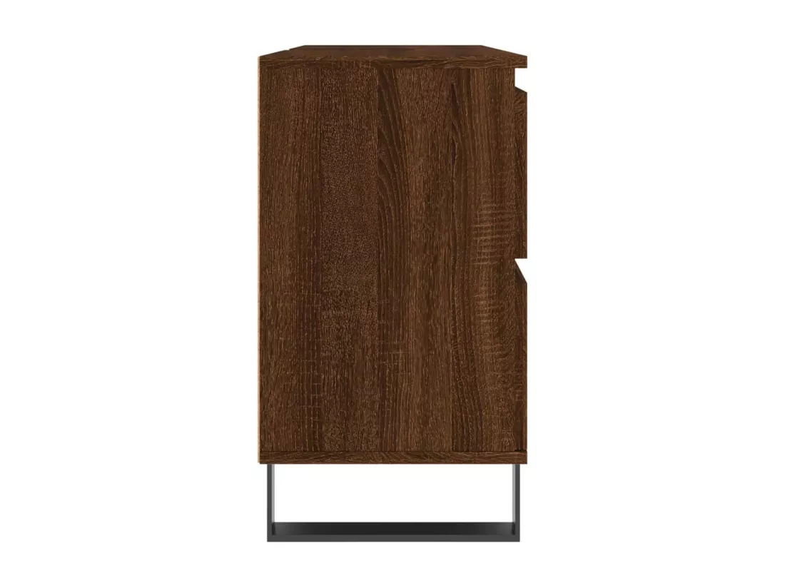 Armoire salle de bain chêne marron 80x33x60cm bois d'ingénierie