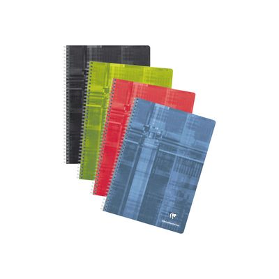 Clairefontaine - Cahier à spirale A4 (21x29,7 cm) - 180 pages - grands carreaux (Seyes) - disponible dans différentes couleurs