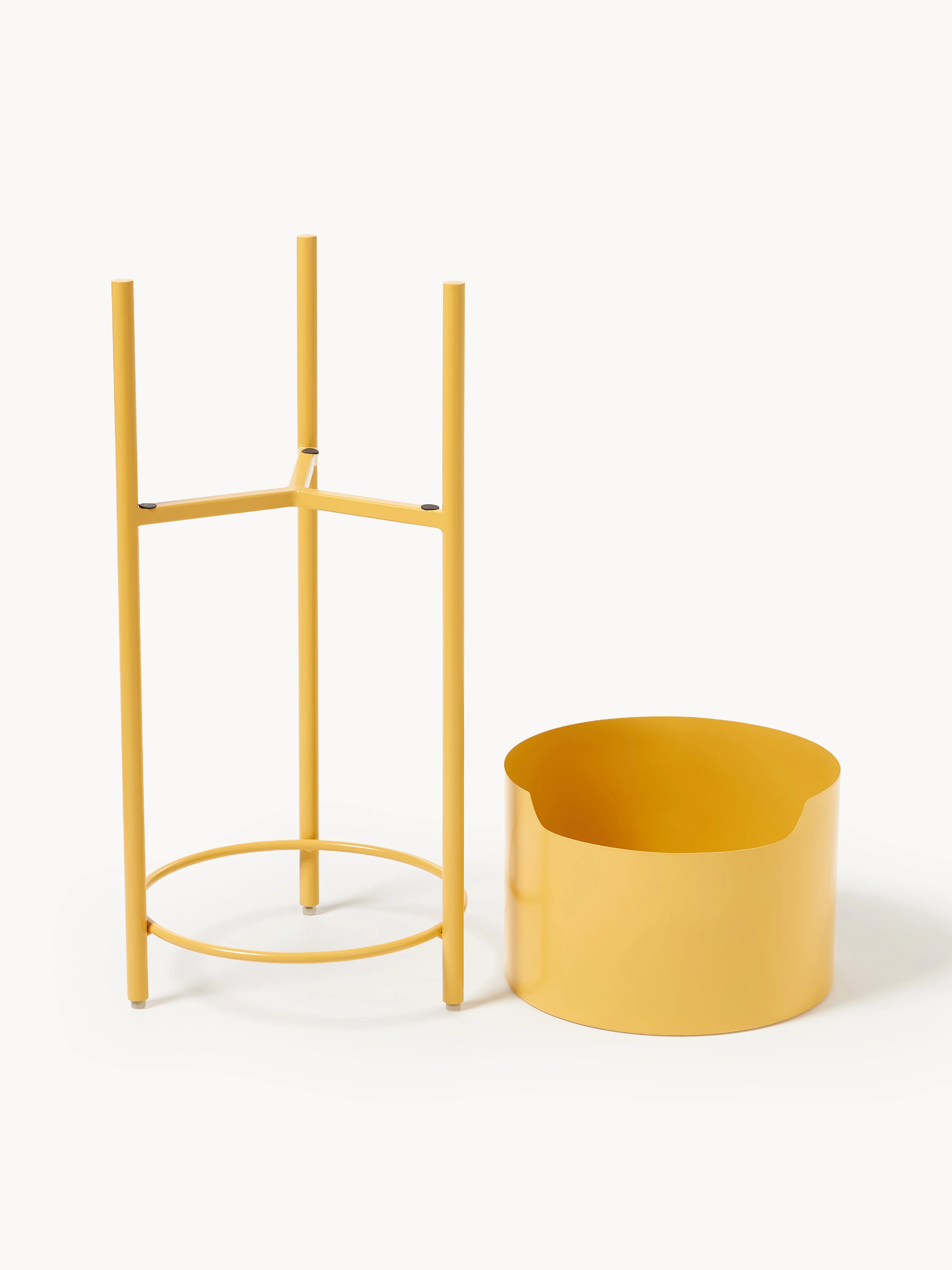 Metalen plantenbak Taru, H 65 cm