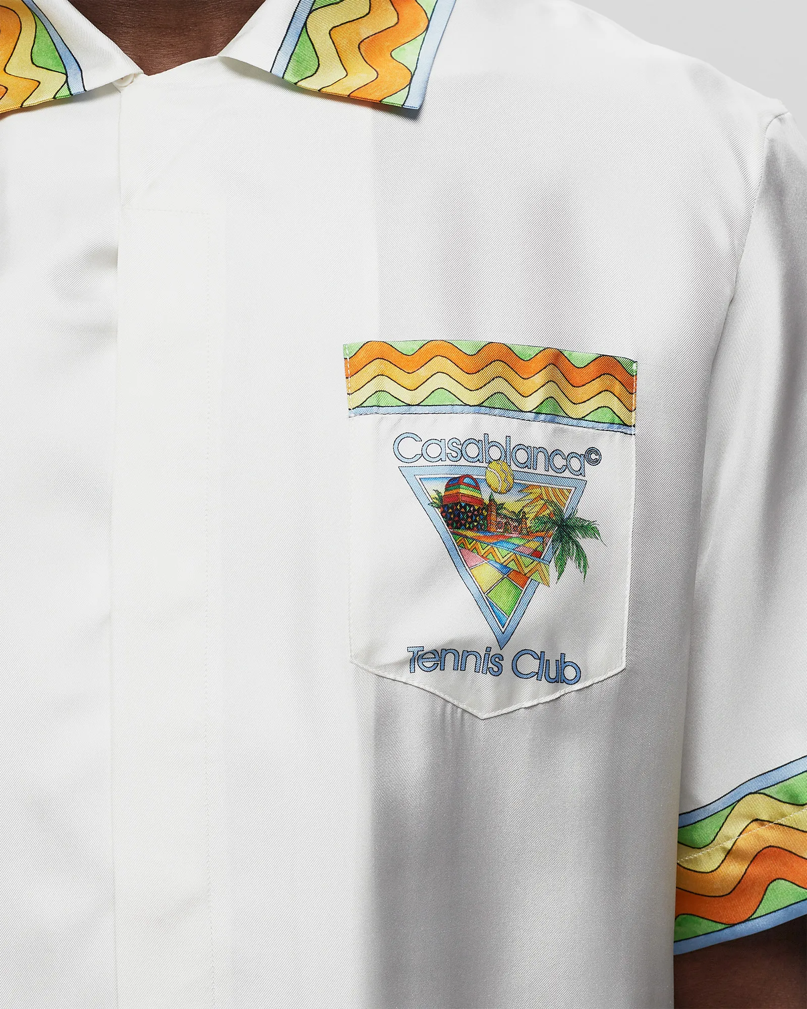 Casablanca UNISEX CUBAN COLLAR SHORT SLEEVE SHIRT