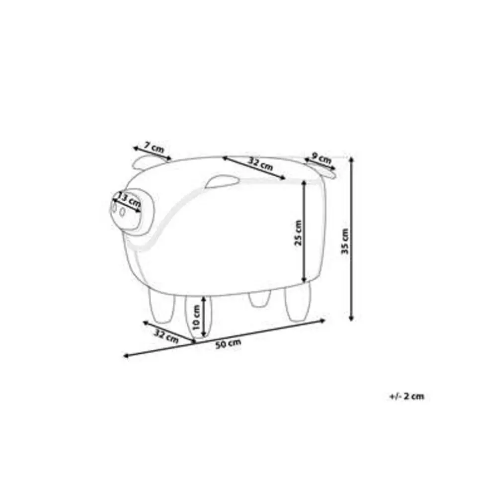 PIGGY - Hocker - Geel - Polyester